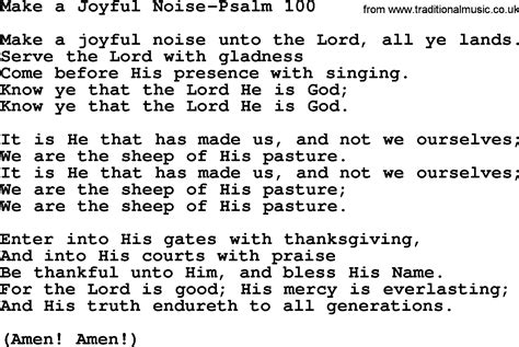 pmms hymn lyrics|Hymns for Psalm 100 .